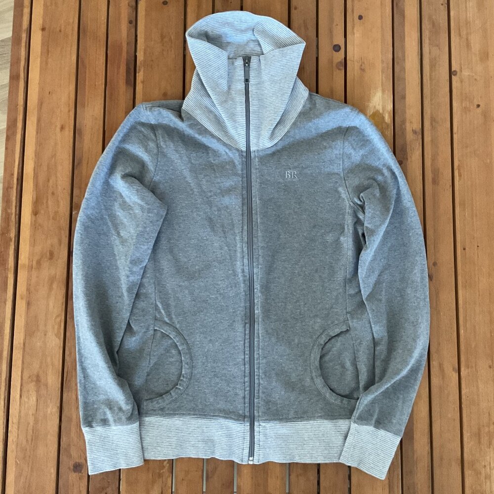 Banana Republic Women Gray Y2K Tracksuit | 92% Cotton | Clean Girl | Athleisure